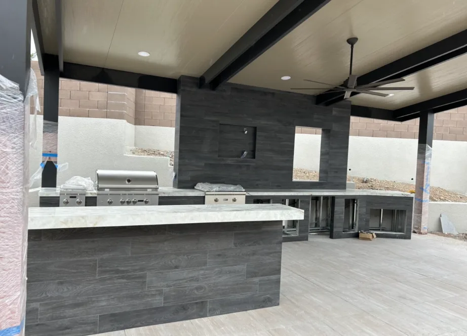 BBQ island & Wall - Tile Installation Only